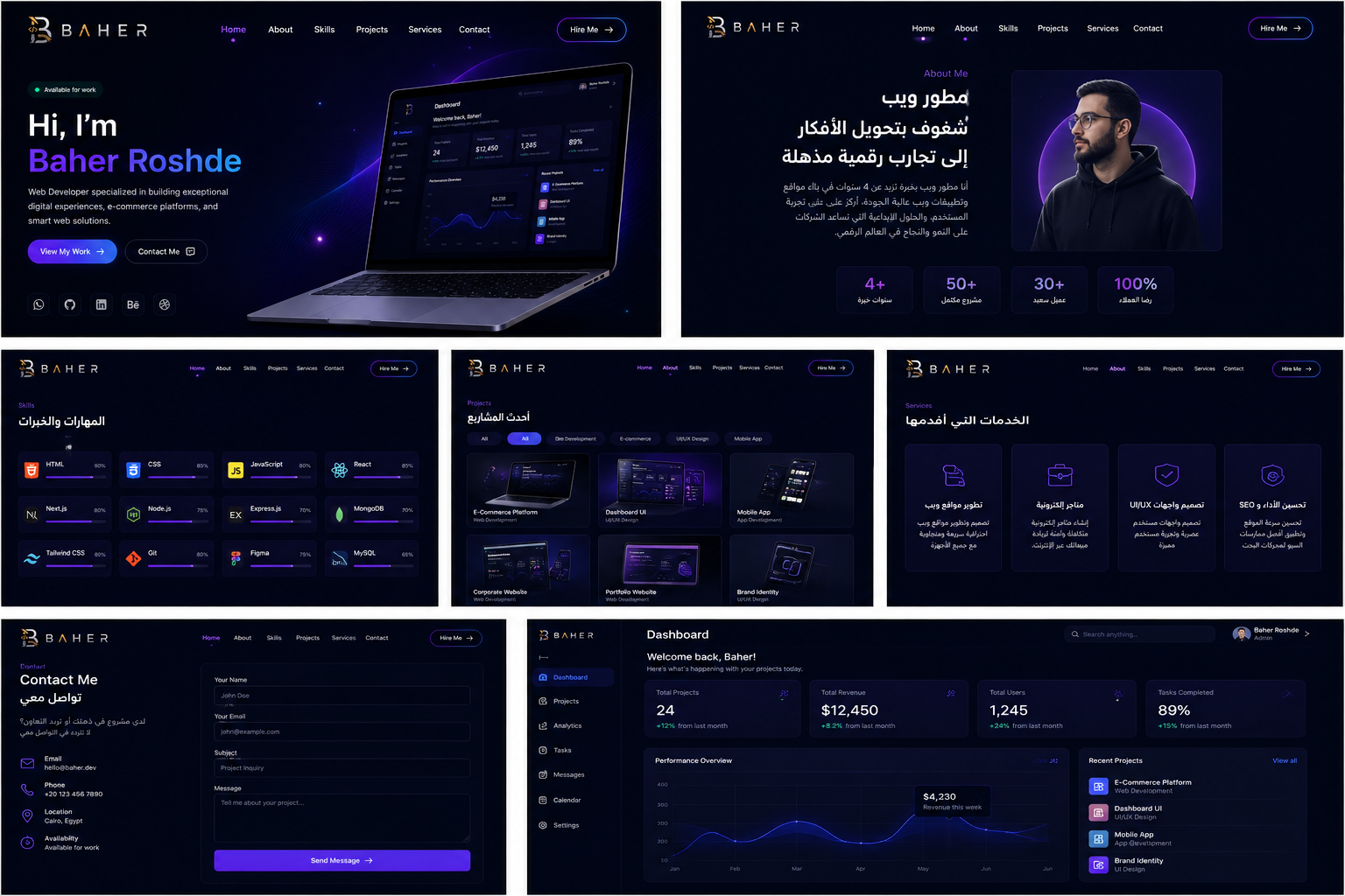 Baher Portfolio & Dashboard